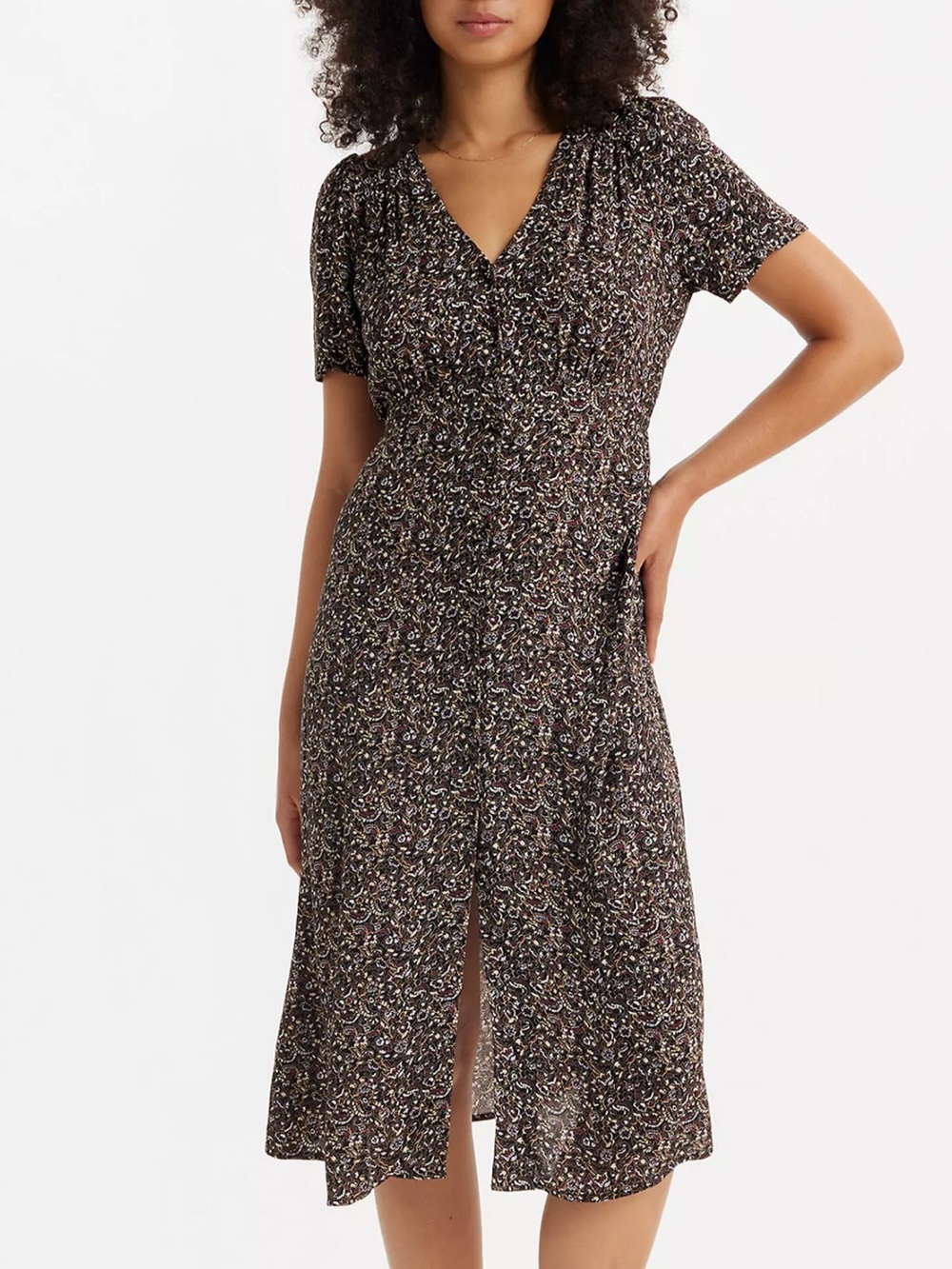 Levi's Sarina Short Sleeve Midi Dress NWT